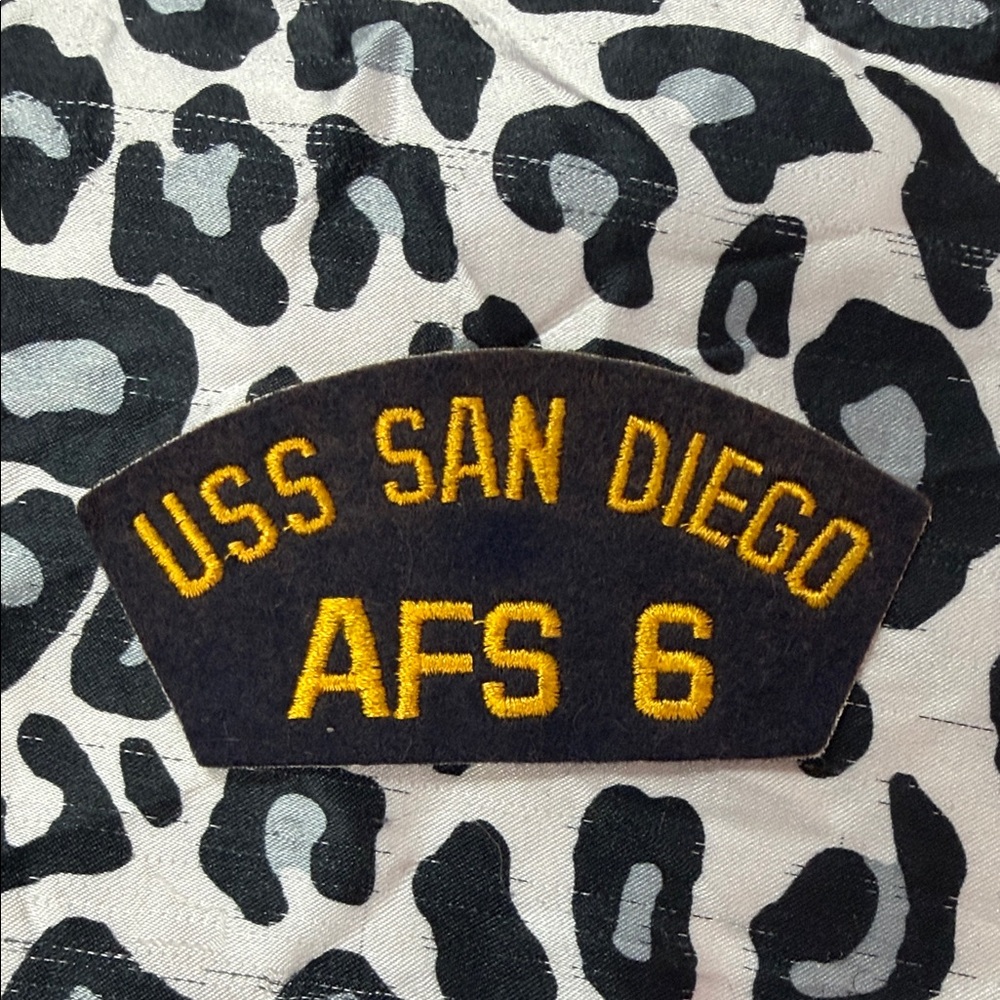 USS San Diego AFS 6  embroidered naval Patch
